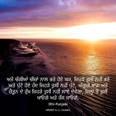Picture 03 - ਅਸਤਸਨਾ 6:11 PANIRV - ਅਤੇ ਚੰਗੀਆਂ ਚੀਜ਼ਾਂ - Bible Verse Picture