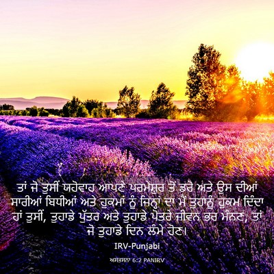 Picture 03 - ਅਸਤਸਨਾ 6:2 PANIRV - ਤਾਂ ਜੋ ਤੁਸੀਂ - Bible Verse Picture