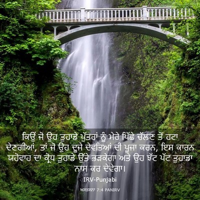 Picture 03 - ਅਸਤਸਨਾ 7:4 PANIRV - ਕਿਉਂ ਜੋ ਉਹ ਤੁਹਾਡੇ - Bible Verse Picture