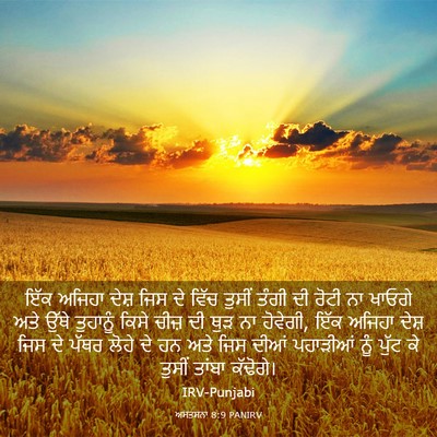 Picture 03 - ਅਸਤਸਨਾ 8:9 PANIRV - ਇੱਕ ਅਜਿਹਾ ਦੇਸ਼ ਜਿਸ - Bible Verse Picture