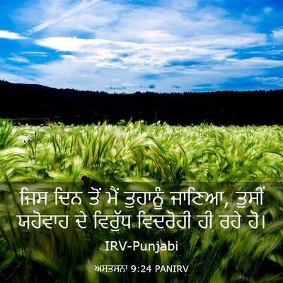Picture 03 - ਅਸਤਸਨਾ 9:24 PANIRV - ਜਿਸ ਦਿਨ ਤੋਂ ਮੈਂ - Bible Verse Picture