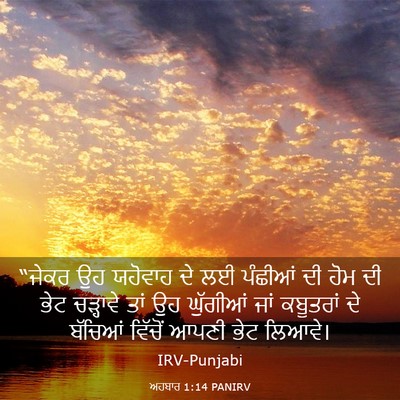 Picture 03 - ਅਹਬਾਰ 1:14 PANIRV - “ਜੇਕਰ ਉਹ ਯਹੋਵਾਹ ਦੇ - Bible Verse Picture