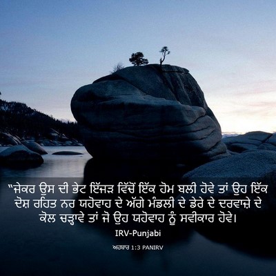 Picture 03 - ਅਹਬਾਰ 1:3 PANIRV - “ਜੇਕਰ ਉਸ ਦੀ ਭੇਟ - Bible Verse Picture