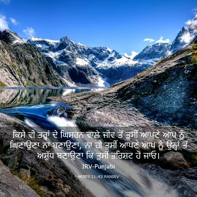 Picture 03 - ਅਹਬਾਰ 11:43 PANIRV - ਕਿਸੇ ਵੀ ਤਰ੍ਹਾਂ ਦੇ - Bible Verse Picture