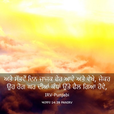 Picture 03 - ਅਹਬਾਰ 14:39 PANIRV - ਅਤੇ ਸੱਤਵੇਂ ਦਿਨ - Bible Verse Picture