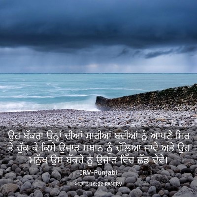 Picture 03 - ਅਹਬਾਰ 16:22 PANIRV - ਉਹ ਬੱਕਰਾ ਉਨ੍ਹਾਂ - Bible Verse Picture