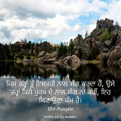 Picture 03 - ਅਹਬਾਰ 18:22 PANIRV - ਜਿਸ ਤਰ੍ਹਾਂ ਤੂੰ - Bible Verse Picture