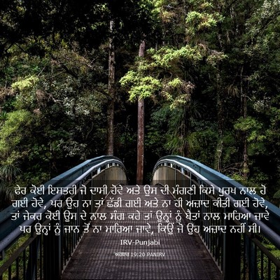 Picture 03 - ਅਹਬਾਰ 19:20 PANIRV - ਫੇਰ ਕੋਈ ਇਸਤਰੀ ਜੋ - Bible Verse Picture