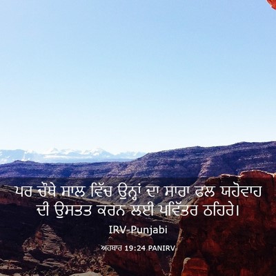 Picture 03 - ਅਹਬਾਰ 19:24 PANIRV - ਪਰ ਚੌਥੇ ਸਾਲ ਵਿੱਚ - Bible Verse Picture