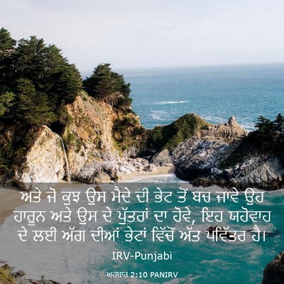 Picture 03 - ਅਹਬਾਰ 2:10 PANIRV - ਅਤੇ ਜੋ ਕੁਝ ਉਸ ਮੈਦੇ - Bible Verse Picture