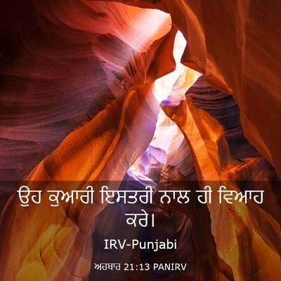 Picture 03 - ਅਹਬਾਰ 21:13 PANIRV - ਉਹ ਕੁਆਰੀ ਇਸਤਰੀ ਨਾਲ - Bible Verse Picture
