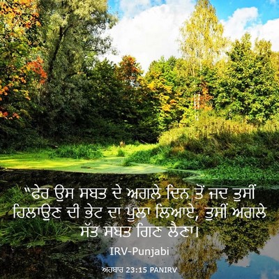 Picture 03 - ਅਹਬਾਰ 23:15 PANIRV - “ਫੇਰ ਉਸ ਸਬਤ ਦੇ ਅਗਲੇ - Bible Verse Picture