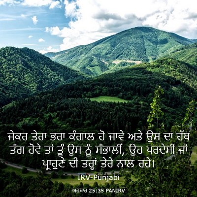 Picture 03 - ਅਹਬਾਰ 25:35 PANIRV - ਜੇਕਰ ਤੇਰਾ ਭਰਾ - Bible Verse Picture