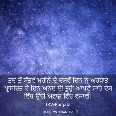 Picture 03 - ਅਹਬਾਰ 25:9 PANIRV - ਤਦ ਤੂੰ ਸੱਤਵੇਂ - Bible Verse Picture