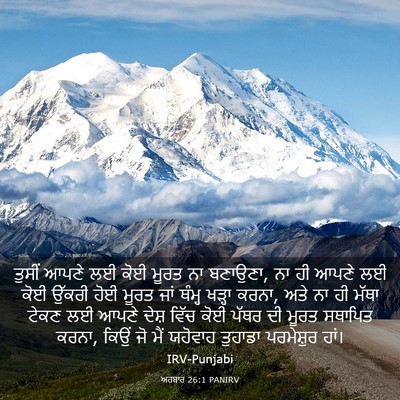 Picture 03 - ਅਹਬਾਰ 26:1 PANIRV - ਤੁਸੀਂ ਆਪਣੇ ਲਈ ਕੋਈ - Bible Verse Picture