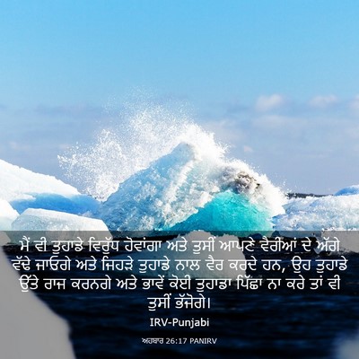 Picture 03 - ਅਹਬਾਰ 26:17 PANIRV - ਮੈਂ ਵੀ ਤੁਹਾਡੇ - Bible Verse Picture