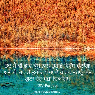 Picture 03 - ਅਹਬਾਰ 26:28 PANIRV - ਤਦ ਮੈਂ ਵੀ ਡਾਢੇ - Bible Verse Picture