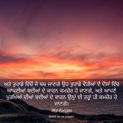Picture 03 - ਅਹਬਾਰ 26:39 PANIRV - ਅਤੇ ਤੁਹਾਡੇ ਵਿੱਚੋਂ - Bible Verse Picture