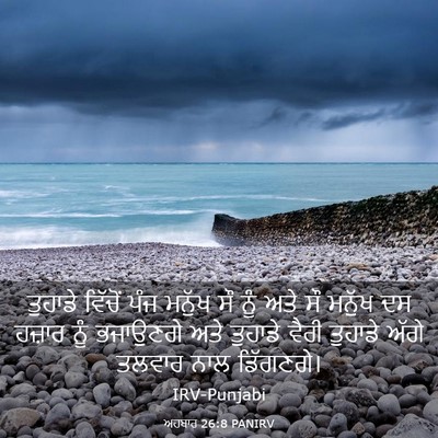 Picture 03 - ਅਹਬਾਰ 26:8 PANIRV - ਤੁਹਾਡੇ ਵਿੱਚੋਂ ਪੰਜ - Bible Verse Picture