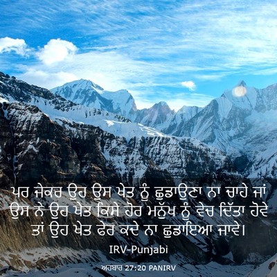 Picture 03 - ਅਹਬਾਰ 27:20 PANIRV - ਪਰ ਜੇਕਰ ਉਹ ਉਸ ਖੇਤ - Bible Verse Picture