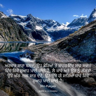 Picture 03 - ਅਹਬਾਰ 4:12 PANIRV - ਅਰਥਾਤ ਸਾਰਾ ਬਲ਼ਦ, ਉਹ - Bible Verse Picture