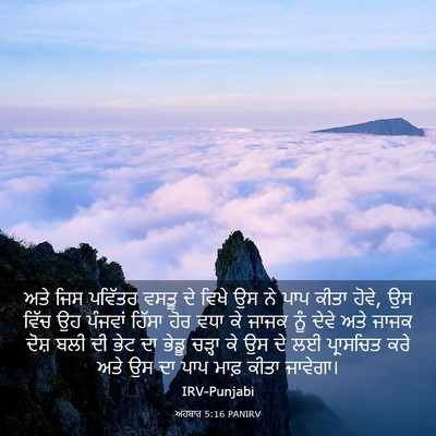 Picture 03 - ਅਹਬਾਰ 5:16 PANIRV - ਅਤੇ ਜਿਸ ਪਵਿੱਤਰ - Bible Verse Picture