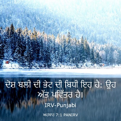 Picture 03 - ਅਹਬਾਰ 7:1 PANIRV - ਦੋਸ਼ ਬਲੀ ਦੀ ਭੇਟ ਦੀ - Bible Verse Picture