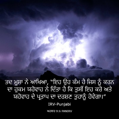 Picture 03 - ਅਹਬਾਰ 9:6 PANIRV - ਤਦ ਮੂਸਾ ਨੇ ਆਖਿਆ, - Bible Verse Picture