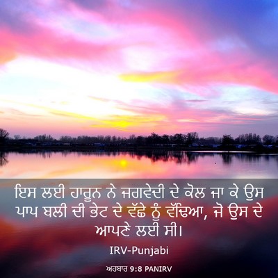 Picture 03 - ਅਹਬਾਰ 9:8 PANIRV - ਇਸ ਲਈ ਹਾਰੂਨ ਨੇ - Bible Verse Picture