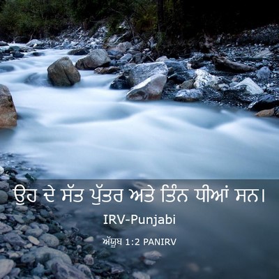 Picture 03 - ਅੱਯੂਬ 1:2 PANIRV - ਉਹ ਦੇ ਸੱਤ ਪੁੱਤਰ ਅਤੇ - Bible Verse Picture