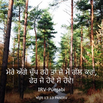 Picture 03 - ਅੱਯੂਬ 13:13 PANIRV - ਮੇਰੇ ਅੱਗੇ ਚੁੱਪ ਰਹੋ - Bible Verse Picture