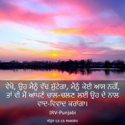 Picture 03 - ਅੱਯੂਬ 13:15 PANIRV - ਵੇਖੋ, ਉਹ ਮੈਨੂੰ ਵੱਢ - Bible Verse Picture