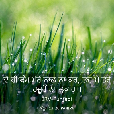 Picture 03 - ਅੱਯੂਬ 13:20 PANIRV - ਦੋ ਹੀ ਕੰਮ ਮੇਰੇ ਨਾਲ - Bible Verse Picture