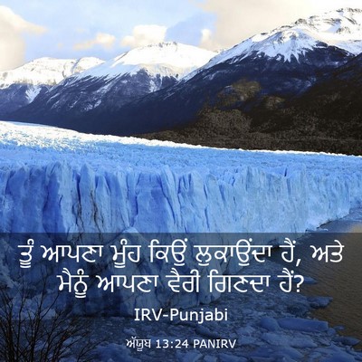 Picture 03 - ਅੱਯੂਬ 13:24 PANIRV - ਤੂੰ ਆਪਣਾ ਮੂੰਹ ਕਿਉਂ - Bible Verse Picture