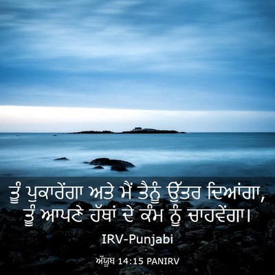 Picture 03 - ਅੱਯੂਬ 14:15 PANIRV - ਤੂੰ ਪੁਕਾਰੇਂਗਾ ਅਤੇ - Bible Verse Picture