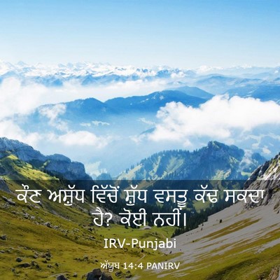 Picture 03 - ਅੱਯੂਬ 14:4 PANIRV - ਕੌਣ ਅਸ਼ੁੱਧ ਵਿੱਚੋਂ - Bible Verse Picture