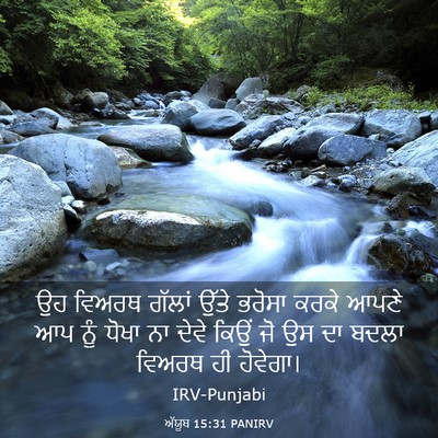 Picture 03 - ਅੱਯੂਬ 15:31 PANIRV - ਉਹ ਵਿਅਰਥ ਗੱਲਾਂ - Bible Verse Picture