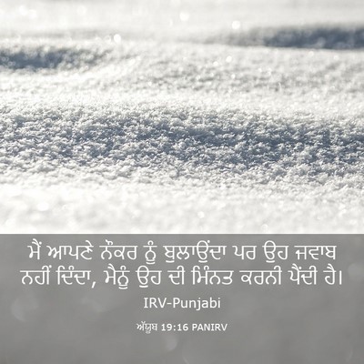 Picture 03 - ਅੱਯੂਬ 19:16 PANIRV - ਮੈਂ ਆਪਣੇ ਨੌਕਰ ਨੂੰ - Bible Verse Picture