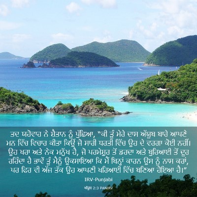 Picture 03 - ਅੱਯੂਬ 2:3 PANIRV - ਤਦ ਯਹੋਵਾਹ ਨੇ - Bible Verse Picture
