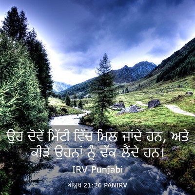 Picture 03 - ਅੱਯੂਬ 21:26 PANIRV - ਉਹ ਦੋਵੇਂ ਮਿੱਟੀ - Bible Verse Picture