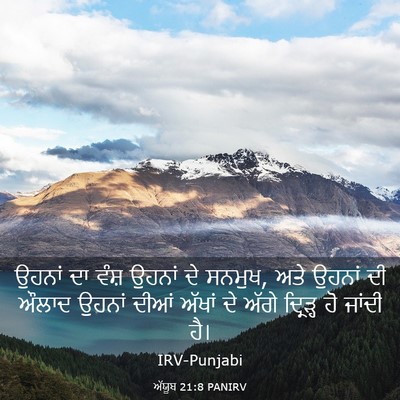 Picture 03 - ਅੱਯੂਬ 21:8 PANIRV - ਉਹਨਾਂ ਦਾ ਵੰਸ਼ - Bible Verse Picture