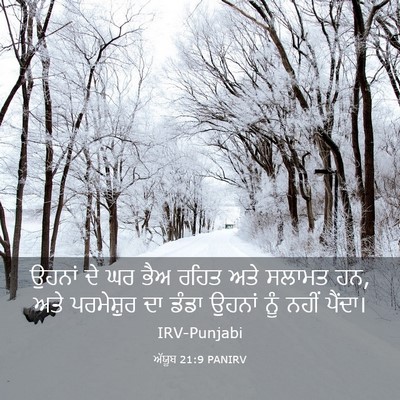Picture 03 - ਅੱਯੂਬ 21:9 PANIRV - ਉਹਨਾਂ ਦੇ ਘਰ ਭੈਅ - Bible Verse Picture