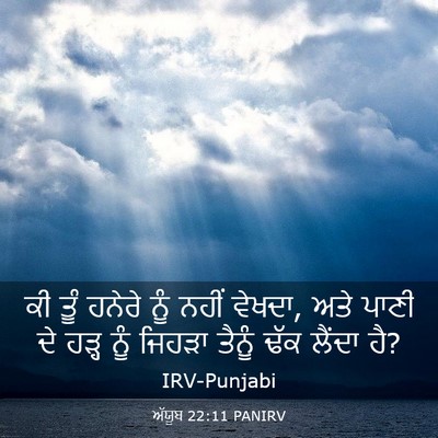 Picture 03 - ਅੱਯੂਬ 22:11 PANIRV - ਕੀ ਤੂੰ ਹਨੇਰੇ ਨੂੰ - Bible Verse Picture