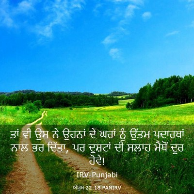 Picture 03 - ਅੱਯੂਬ 22:18 PANIRV - ਤਾਂ ਵੀ ਉਸ ਨੇ ਉਹਨਾਂ - Bible Verse Picture