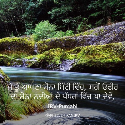 Picture 03 - ਅੱਯੂਬ 22:24 PANIRV - ਜੇ ਤੂੰ ਆਪਣਾ ਸੋਨਾ - Bible Verse Picture