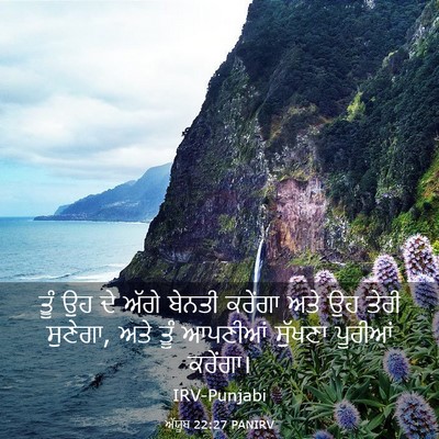 Picture 03 - ਅੱਯੂਬ 22:27 PANIRV - ਤੂੰ ਉਹ ਦੇ ਅੱਗੇ - Bible Verse Picture