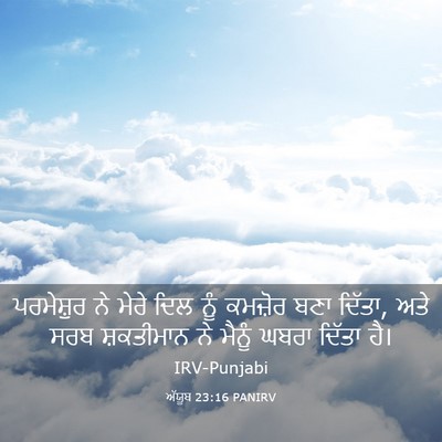 Picture 03 - ਅੱਯੂਬ 23:16 PANIRV - ਪਰਮੇਸ਼ੁਰ ਨੇ ਮੇਰੇ - Bible Verse Picture
