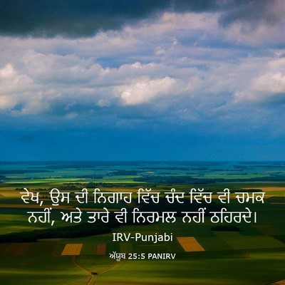 Picture 03 - ਅੱਯੂਬ 25:5 PANIRV - ਵੇਖ, ਉਸ ਦੀ ਨਿਗਾਹ - Bible Verse Picture