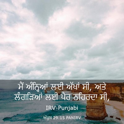 Picture 03 - ਅੱਯੂਬ 29:15 PANIRV - ਮੈਂ ਅੰਨ੍ਹਿਆਂ ਲਈ - Bible Verse Picture