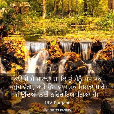 Picture 03 - ਅੱਯੂਬ 30:23 PANIRV - ਕਿਉਂ ਜੋ ਮੈਂ ਜਾਣਦਾ - Bible Verse Picture